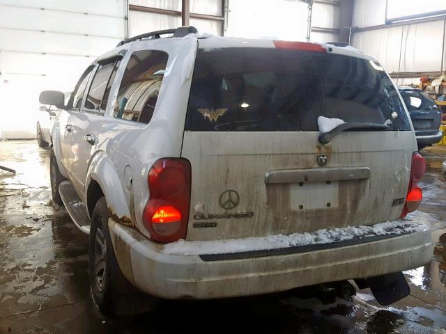 1D4HB58D35F611973 - 2005 DODGE DURANGO LI WHITE photo 3