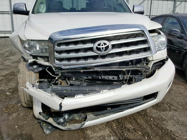 5TDDW5G10BS039893 - 2011 TOYOTA SEQUOIA PL WHITE photo 7