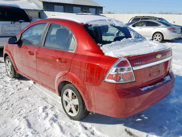 KL1TG5DE8BB240276 - 2011 CHEVROLET AVEO LT RED photo 3