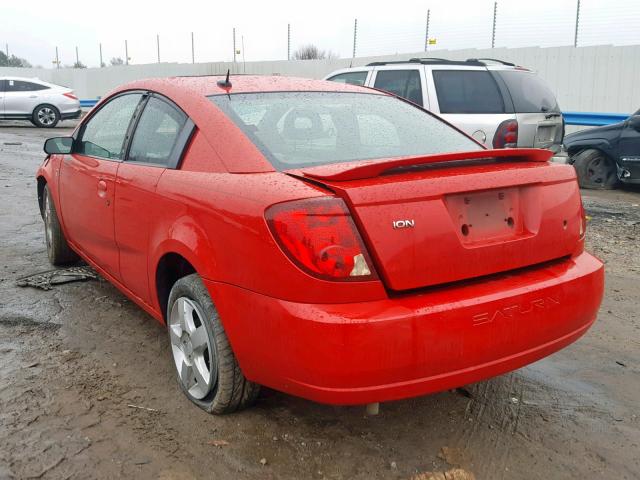 1G8AN15F27Z124229 - 2007 SATURN ION LEVEL RED photo 3