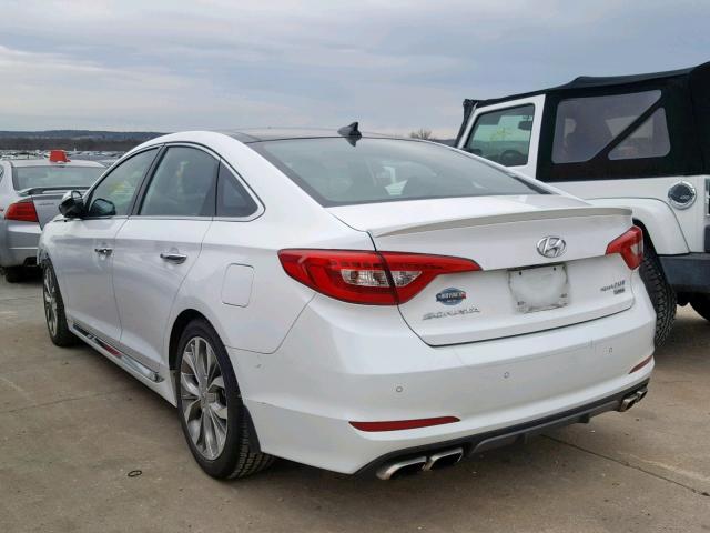 5NPE34ABXFH244707 - 2015 HYUNDAI SONATA SPO WHITE photo 3