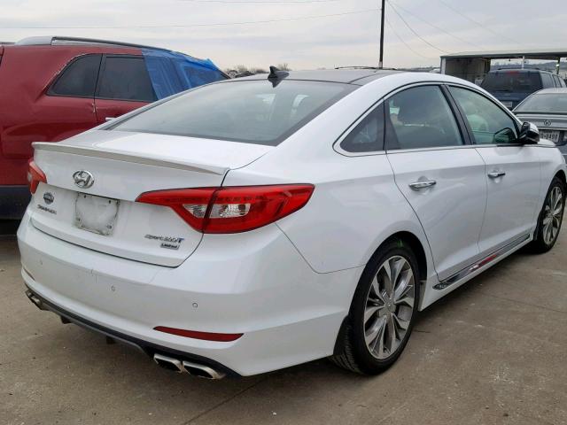 5NPE34ABXFH244707 - 2015 HYUNDAI SONATA SPO WHITE photo 4