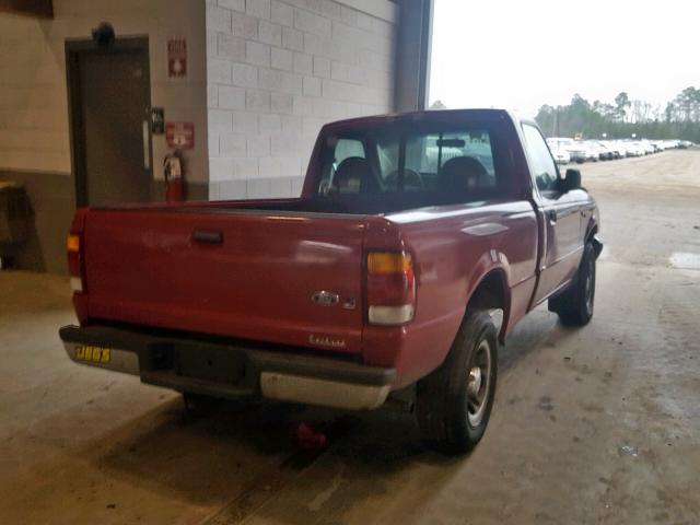 1FTYR10V7XUA82032 - 1999 FORD RANGER RED photo 4