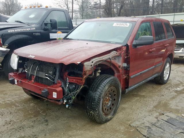 1J8GR48K87C649192 - 2007 JEEP GRAND CHER RED photo 2