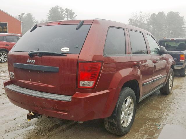 1J8GR48K87C649192 - 2007 JEEP GRAND CHER RED photo 4