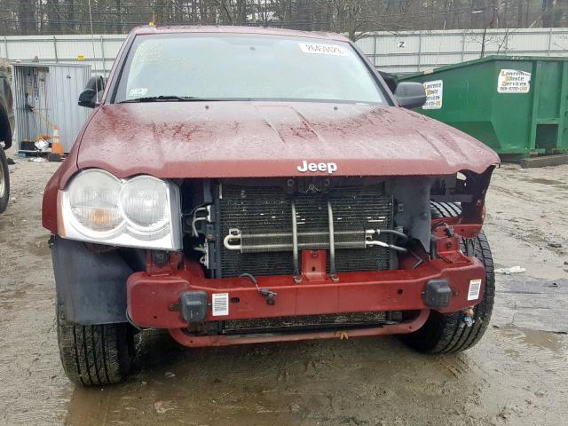 1J8GR48K87C649192 - 2007 JEEP GRAND CHER RED photo 9