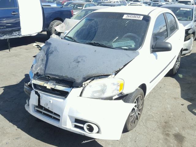 KL1TG5DE2AB109925 - 2010 CHEVROLET AVEO LT WHITE photo 2