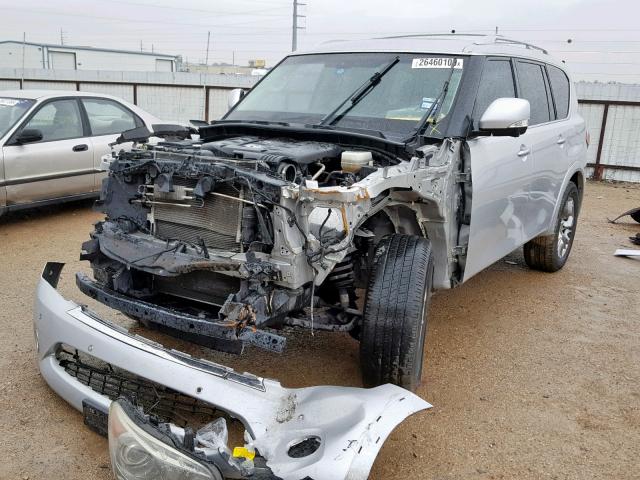 JN8AZ2NFXD9550699 - 2013 INFINITI QX56 SILVER photo 2