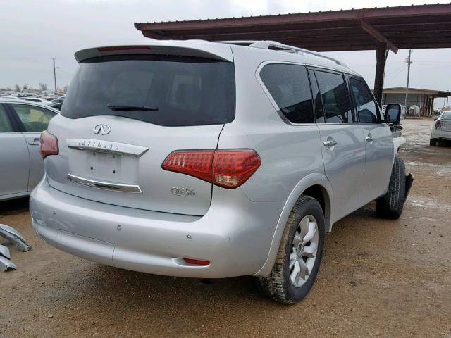 JN8AZ2NFXD9550699 - 2013 INFINITI QX56 SILVER photo 4