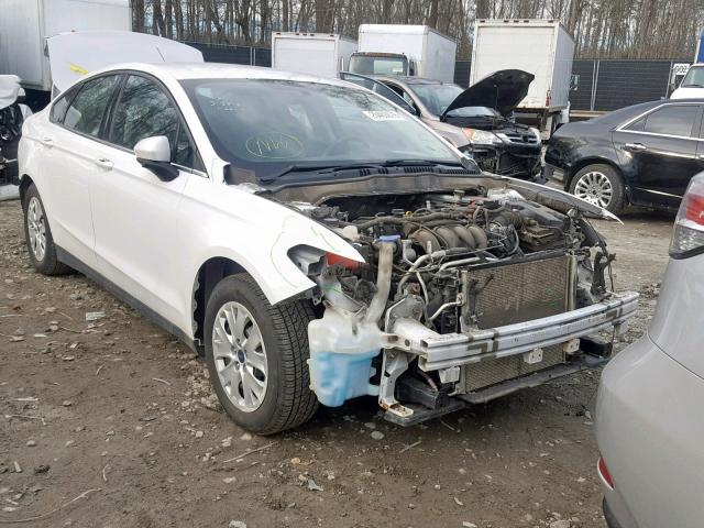 3FA6P0G74DR106147 - 2013 FORD FUSION S WHITE photo 1