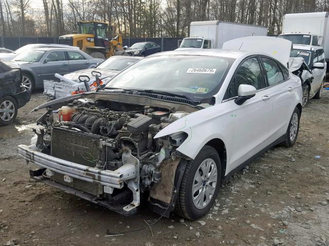 3FA6P0G74DR106147 - 2013 FORD FUSION S WHITE photo 2