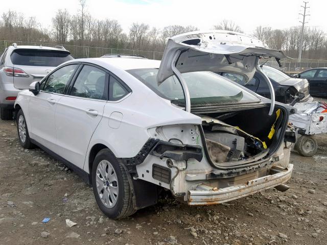 3FA6P0G74DR106147 - 2013 FORD FUSION S WHITE photo 3