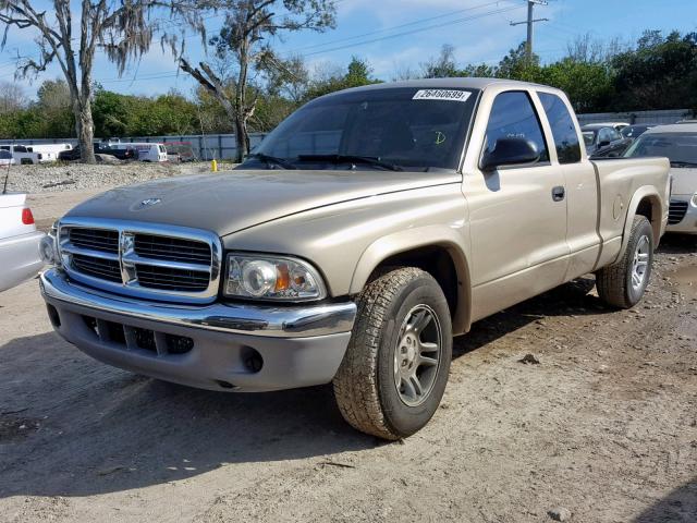 1D7GL42K94S706248 - 2004 DODGE DAKOTA SLT GOLD photo 2