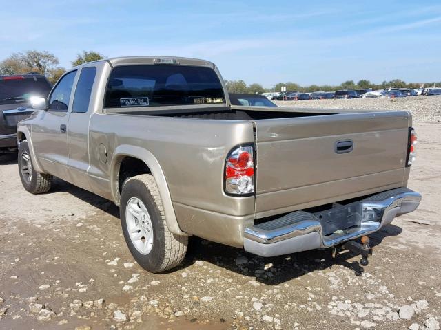 1D7GL42K94S706248 - 2004 DODGE DAKOTA SLT GOLD photo 3