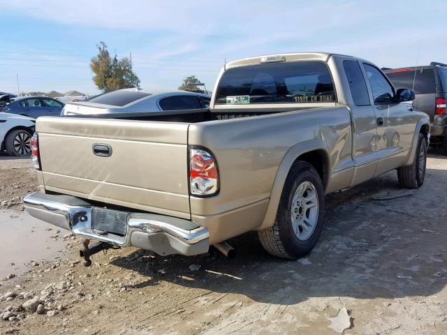 1D7GL42K94S706248 - 2004 DODGE DAKOTA SLT GOLD photo 4