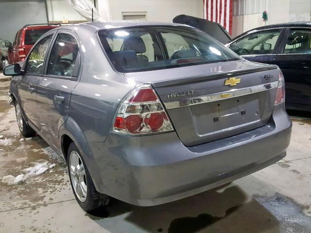 KL1TD5DE7BB202188 - 2011 CHEVROLET AVEO LS GRAY photo 3