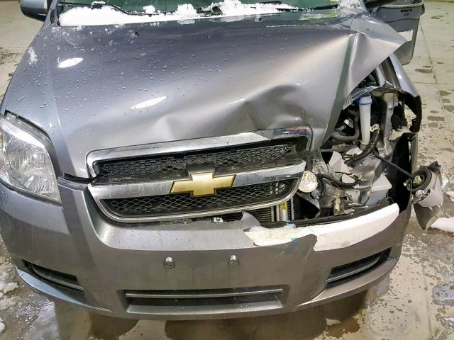 KL1TD5DE7BB202188 - 2011 CHEVROLET AVEO LS GRAY photo 7