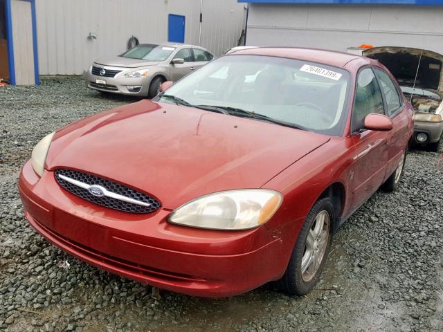 1FAFP56S21A258842 - 2001 FORD TAURUS SEL RED photo 2