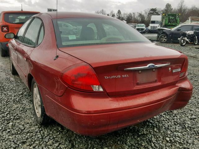 1FAFP56S21A258842 - 2001 FORD TAURUS SEL RED photo 3