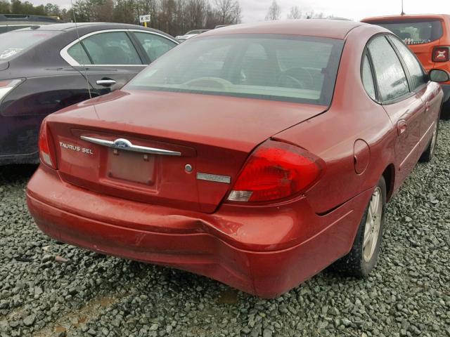 1FAFP56S21A258842 - 2001 FORD TAURUS SEL RED photo 4