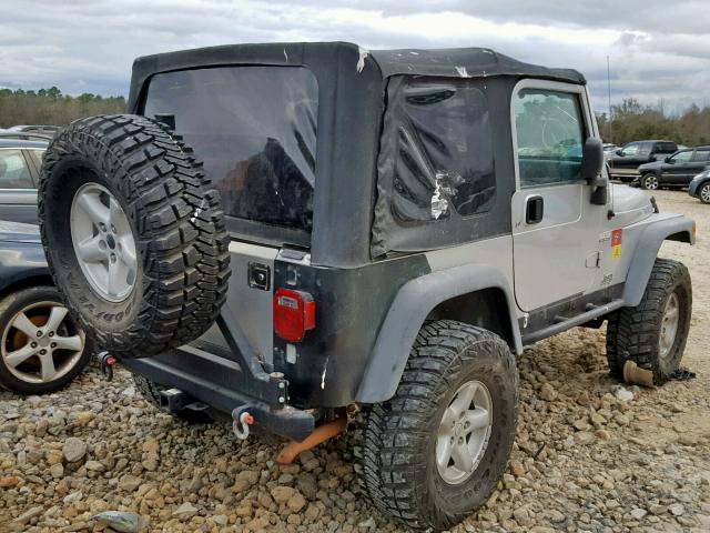 1J4FA29126P754316 - 2006 JEEP WRANGLER / SILVER photo 4