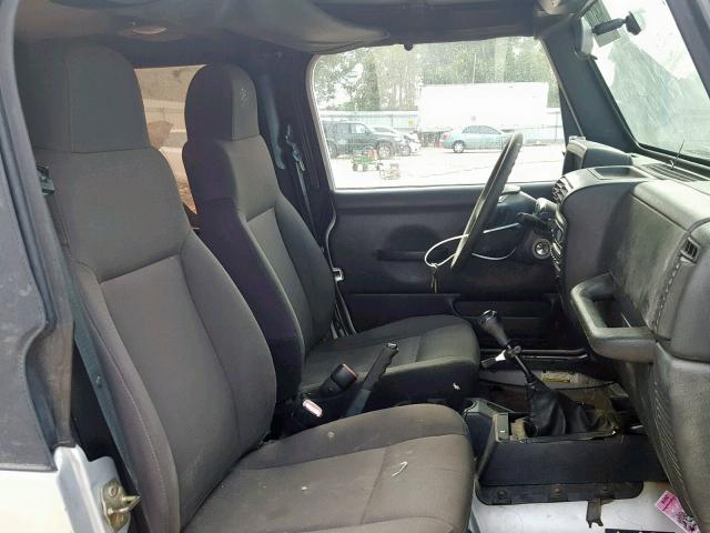 1J4FA29126P754316 - 2006 JEEP WRANGLER / SILVER photo 5