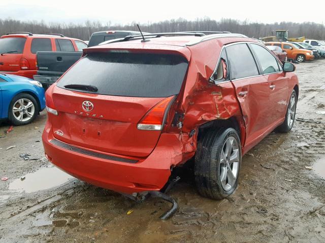 4T3ZK3BB5BU039814 - 2011 TOYOTA VENZA BASE RED photo 4