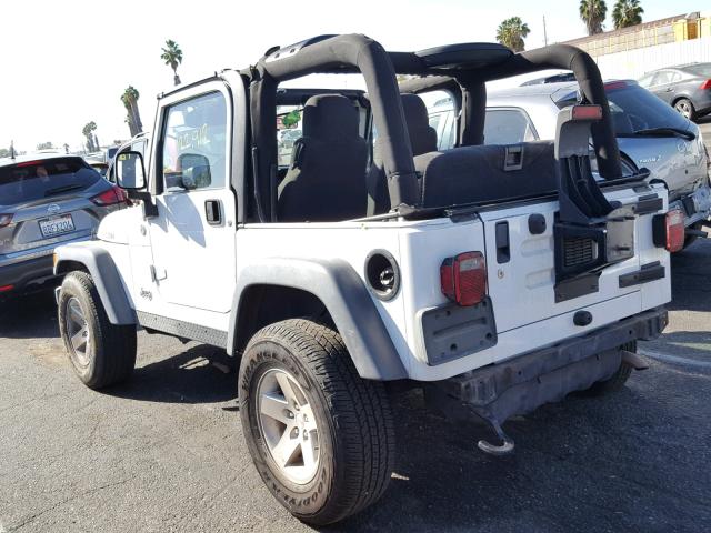 1J4FA69S45P314936 - 2005 JEEP WRANGLER / WHITE photo 3