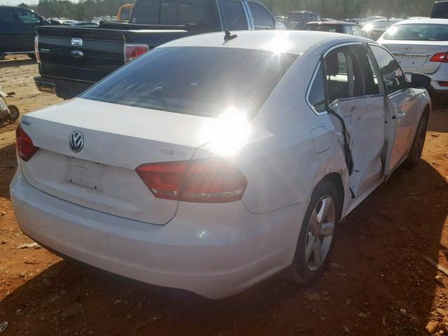 1VWBS7A39EC027933 - 2014 VOLKSWAGEN PASSAT SE WHITE photo 4