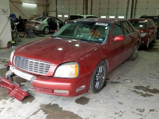 1G6KF57933U218216 - 2003 CADILLAC DEVILLE DT MAROON photo 2