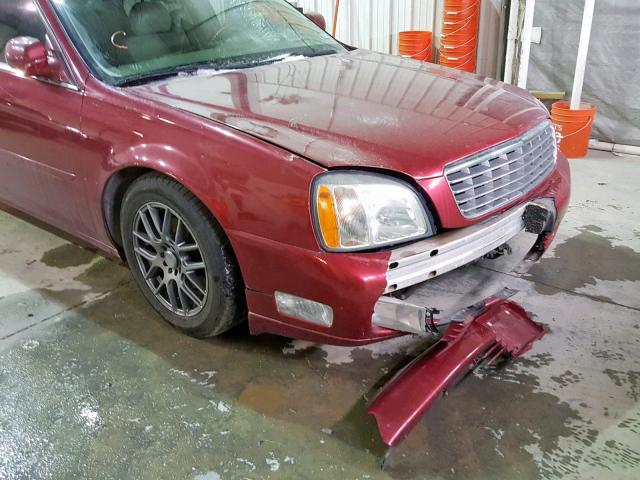 1G6KF57933U218216 - 2003 CADILLAC DEVILLE DT MAROON photo 9