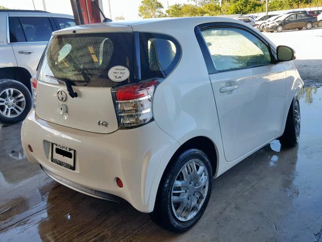 JTNJJXB06CJ016348 - 2012 TOYOTA SCION IQ WHITE photo 4