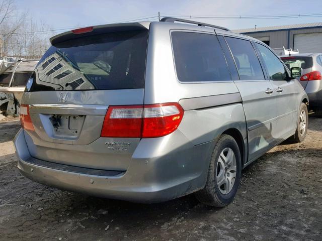 5FNRL38865B071285 - 2005 HONDA ODYSSEY TO BLUE photo 4