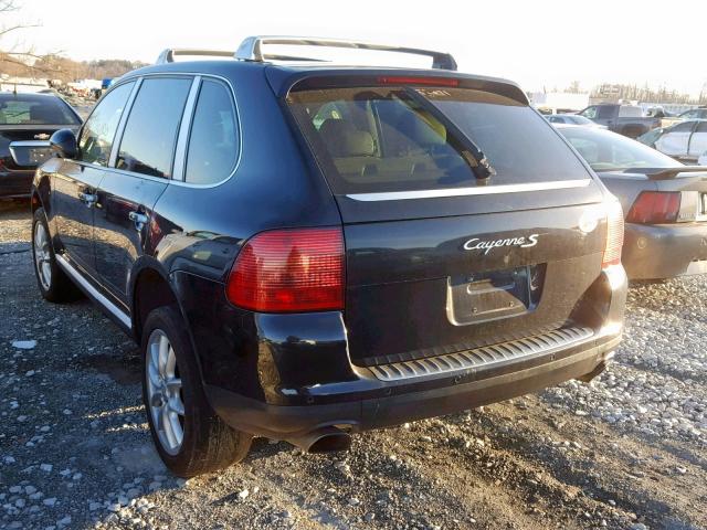 WP1AB29P84LA69659 - 2004 PORSCHE CAYENNE S BLACK photo 3