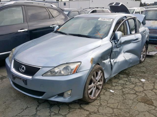 JTHBK262272054307 - 2007 LEXUS IS 250 BLUE photo 2