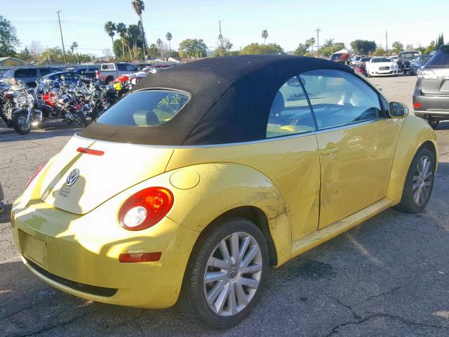 3VWRF31YX8M420754 - 2008 VOLKSWAGEN NEW BEETLE Sarı foto 4