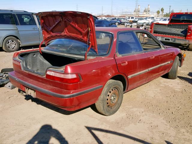 JH4DB1653MS015346 - 1991 ACURA INTEGRA LS RED photo 4