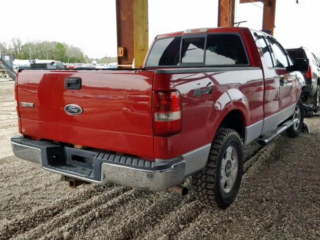 1FTPX14564NB43968 - 2004 FORD F150 RED photo 4