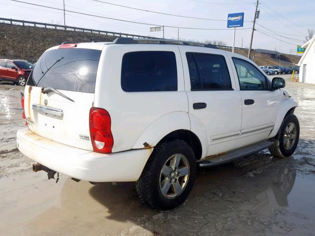 1D8HB582X6F156540 - 2006 DODGE DURANGO LI WHITE photo 4