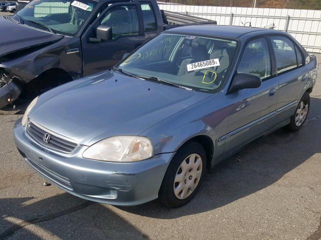 2HGEJ6610YH543010 - 2000 HONDA CIVIC BASE Mavi foto 2