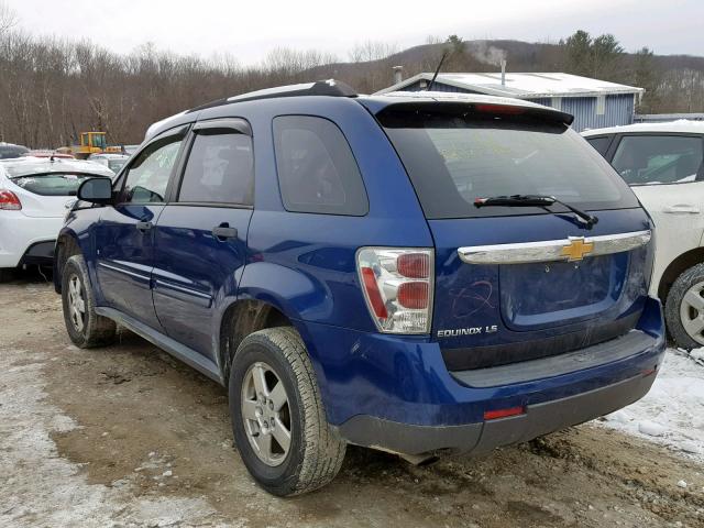 2CNDL13F886033227 - 2008 CHEVROLET EQUINOX LS BLUE photo 3