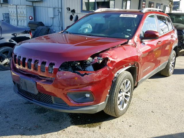 1C4PJLLB0KD201936 - 2019 JEEP CHEROKEE L RED photo 2