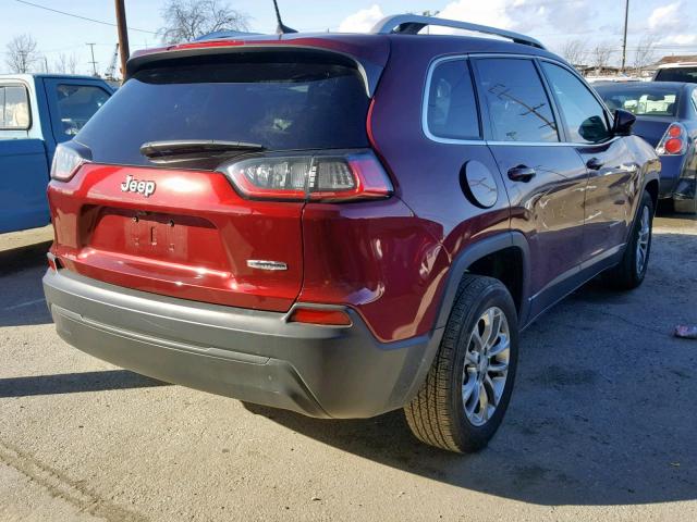 1C4PJLLB0KD201936 - 2019 JEEP CHEROKEE L RED photo 4