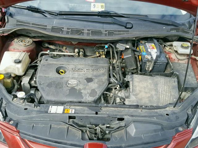 JM1CR293080317106 - 2008 MAZDA 5 RED photo 7