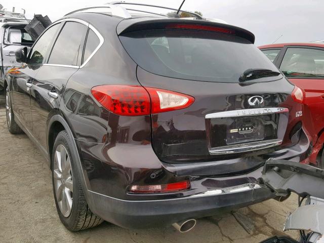 JNKAJ09FX8M352983 - 2008 INFINITI EX35 BASE MAROON photo 3