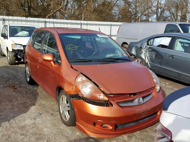 JHMGD38658S070377 - 2008 HONDA FIT SPORT ORANGE photo 1