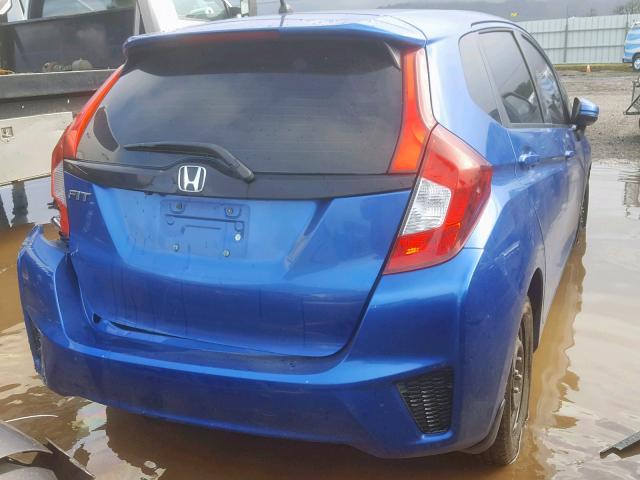 3HGGK5H51FM711624 - 2015 HONDA FIT LX BLUE photo 4