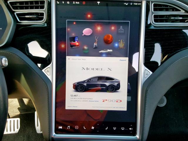 5YJXCBE45GF021922 - 2016 TESLA MODEL X GRAY photo 8