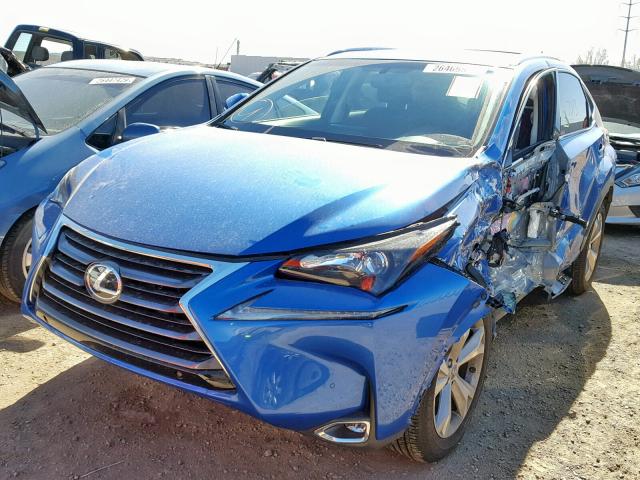 JTJBARBZXH2116907 - 2017 LEXUS NX 200T BLUE photo 2