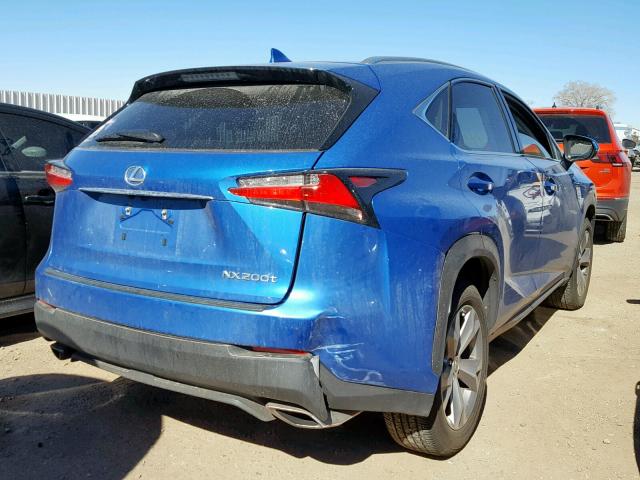 JTJBARBZXH2116907 - 2017 LEXUS NX 200T BLUE photo 4